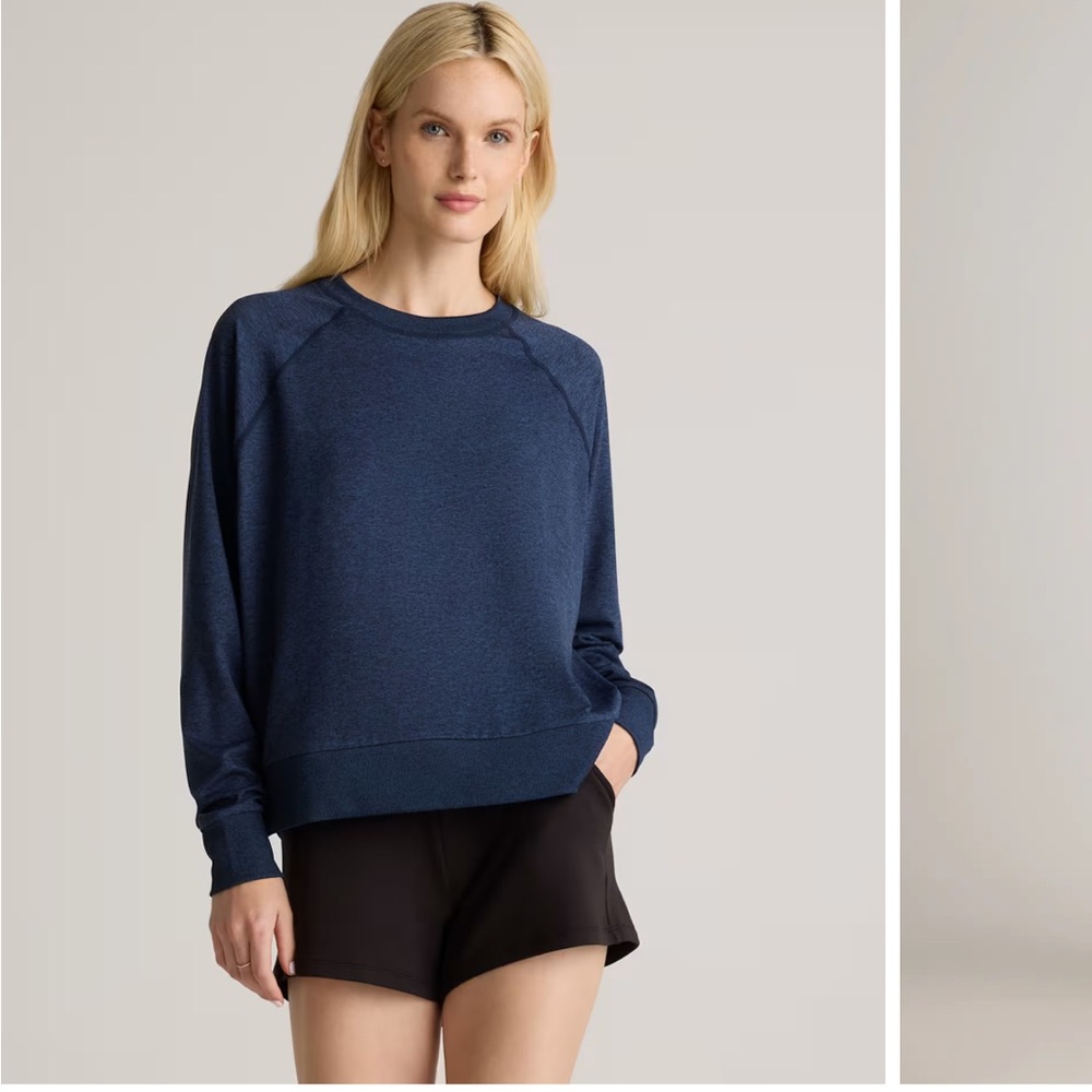 Navy Blue Raglan Sleeve Sweatshirt and Sweatpants set
